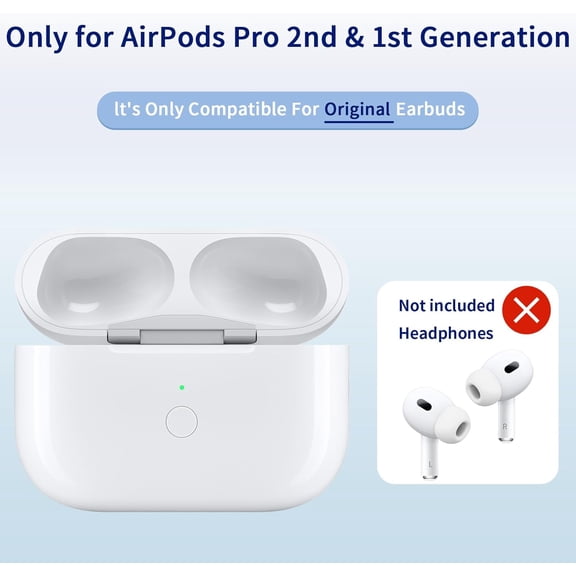 TG4THT-Charging Case Replacement Compatible with AirPods Pro 1st & 2nd Generation, AirPods Pro 1st & 2nd Wireless Charger Case with Bluetooth Pairing Sync Button