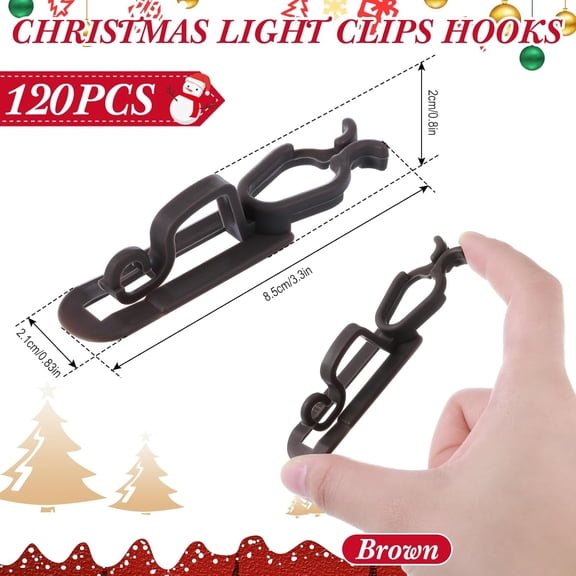 TG4THT-Christmas Light Clips Hooks, Outdoor Universal Gutter and Shingle Clip Compatible with C9 C7 C6 for Roof, Roof Ridge Line, Fence, Icicle Lights