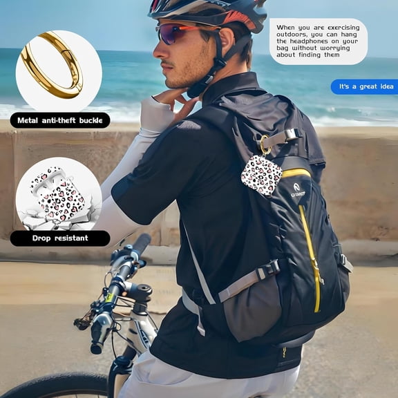 TG4THT-Compatible with AirPod 1/2 Case Cover with Golden Keychain, TPU Protective Shockproof Case for AirPod 1st&2nd Generation for Girls WomenCute Pink Heart Leopard