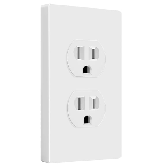 TG4THT-Duplex Receptacle, Matching Screwless Wall Plate Included, Residential Grade Duplex Outlet, Tamper-Resistant, Child-Safe, Grounding, 15A 125V, UL Listed, T-61581-TR-WSI10P, White, 10 Pack