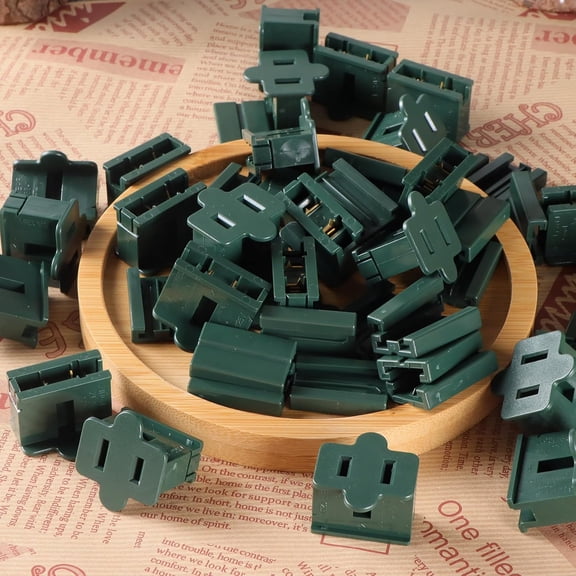 TG4THT-Female Vampire Plug - 25PCS SPT-2 Green Electric Plugs for Christmas Light Strings & Lamps and DIY Projects