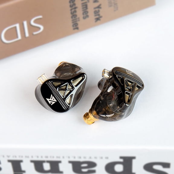 TG4THT-KZ DQS Wired Earbuds Dynamic Driver in Ear Monitor Headphone Semi-Open HiFi Bass Earphone 2pin 3.5mm Gaming Earbuds (Without Mic)