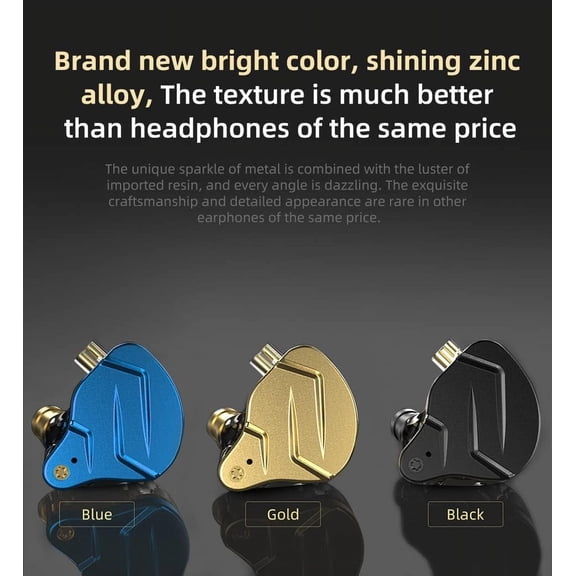 TG4THT-KZ ZSN PRO X IEM Earphones Dual Driver in Ear Monitor 1BA 1DD Wired Earphones HiFi Gaming Earbuds for Phone Computer Tablet