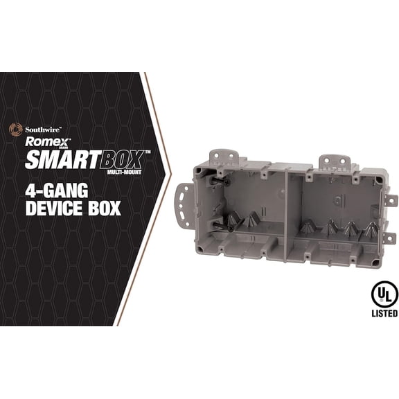 TG4THT-MSB1G One Gang Device Box with Depth Adjustable, Heavy Duty 42lb