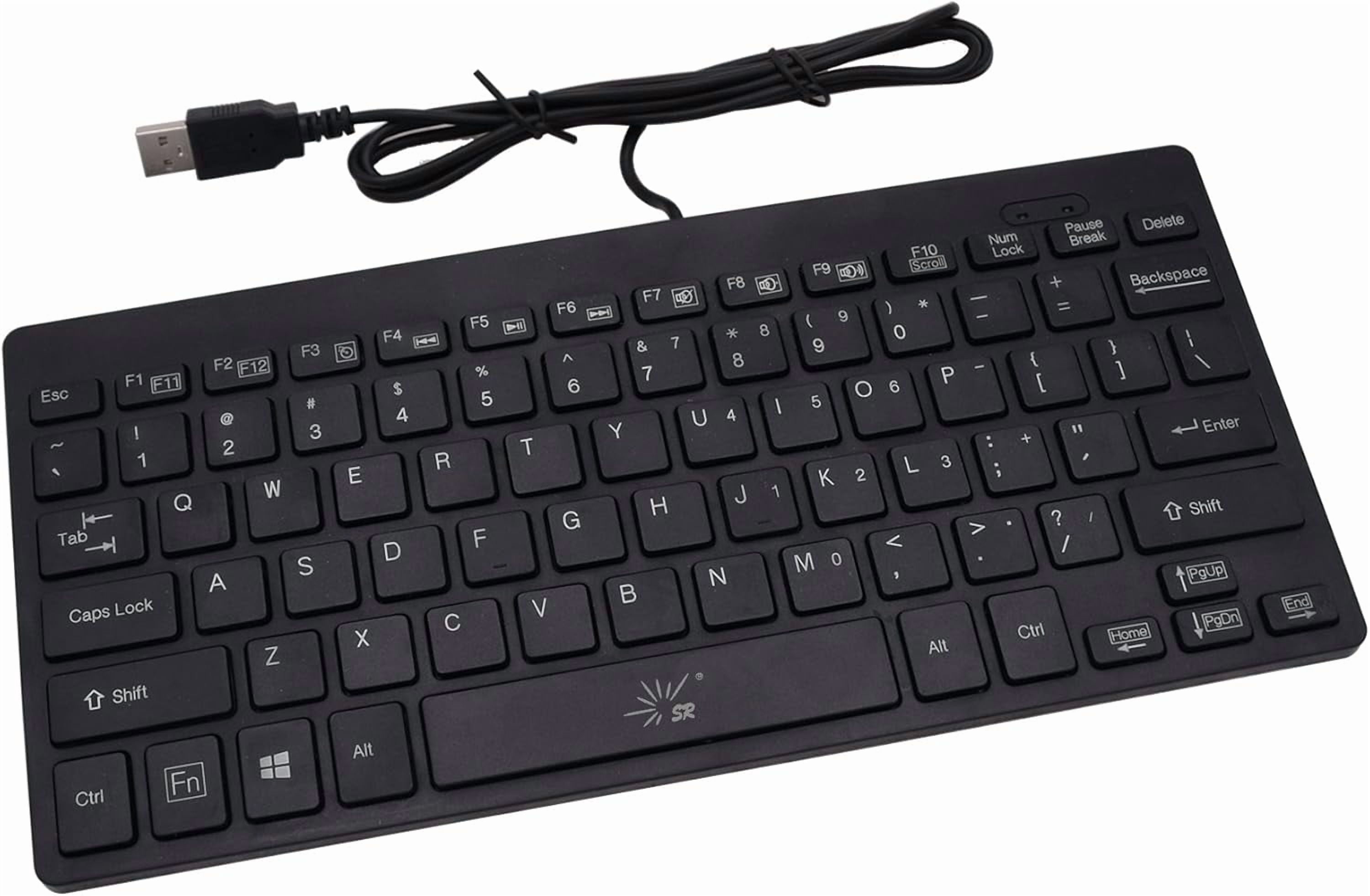TG4THT-Mini Keyboard Wired Thin Light 78 Keys USB Multimedia Small for ...