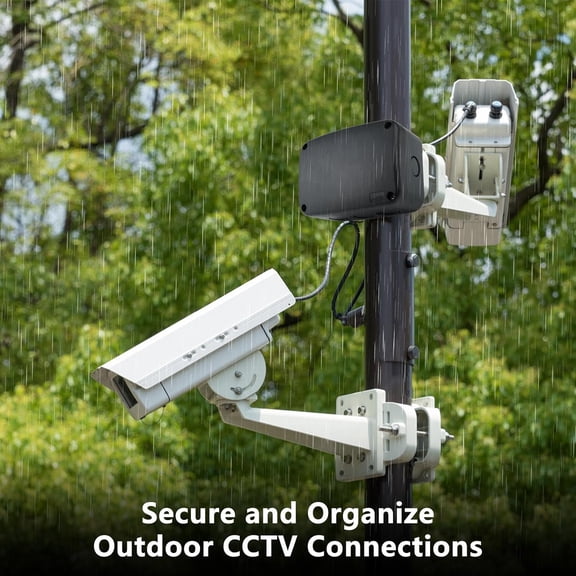 TG4THT-Outdoor Junction Box,Nineleaf IP66 Waterproof Electrical Project Boxes PVC/ABS Plastic Enclosure Box Universal Watertight 4.9 x 3.3 x 2.3 inch,Black