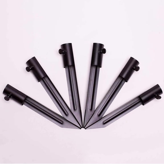 TG4THT-Outdoor Light Stakes for Tiki Torch Stand, 10 3/4" Stakes for Outdoor Lights, Metal Ground Spike Replacement Stakes for Flags Solar Lights & Live Flame Torches, Metal Inground Umbrella Holder,