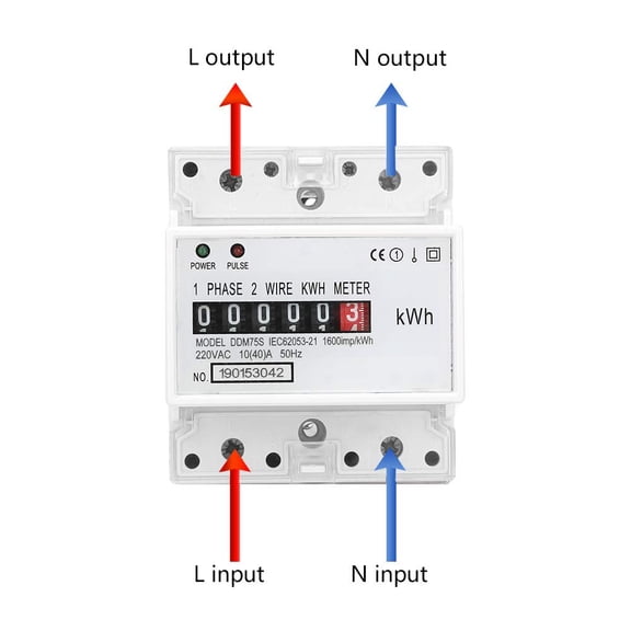 TG4THT-Single Phase Two Wire Energy Meter 4P LED Din Rail Electricity Power Voltmeter Ammeter Voltage Amp Kwh Meter Multimeter