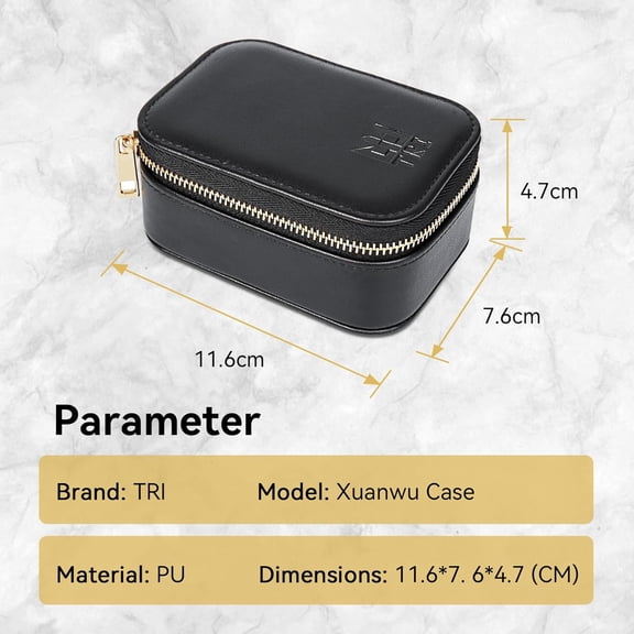 TG4THT-TRI Xuanwu IEM Case, PU Zippered Earbud Case, Large Storage Travel Bag with Mesh Pocket Suitable for KZ ZS10 Pro, in Ear Monitor, Earphones, Earbuds, Headphones, Cable, Ear Tips, Accessories