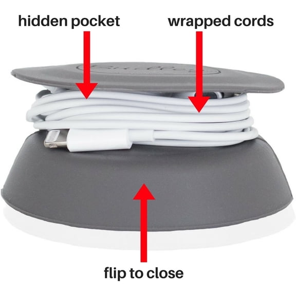 TG4THT-- Tangle-Free Earphone/Earbud Case, Compact Storage System, Silicone (Gray/Royal Blue/Black, Set of 3)