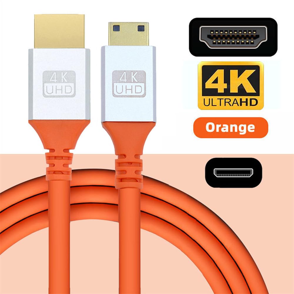 TG4THT-Ultra Soft High Flex HDTV Cable Mini HDMI 4K to HDMI Hyper Super ...