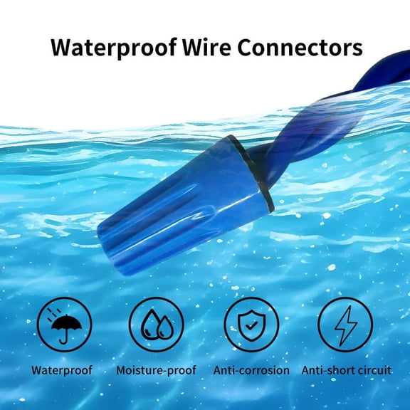 TG4THT-Waterproof Wire Connectors, Waterproof Wire Connectors Nuts Set 80 pcs Electrical Connectors Filled with Gel Easy-Twist for Low Voltage and Irrigation Outdoor Landscape Lighting UL Listed