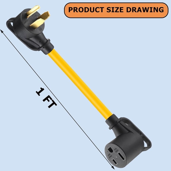 TG4THT-Welding Machine Plug Adapter,NEMA 10-30P to 6-50R Welding Machine Adapter Cable,Dryer 30 Amps to Welding Machine 50 Amps Adapter Cable 250V 10AWG,Suitable for Electric Welding Machine EV Charg