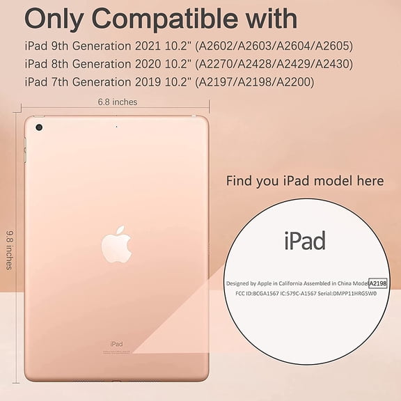 TG4THT-iPad Case - 3 in 1 Heavy Duty Rugged Shockproof Protective Cover with Stand & Pen Holder, Purple