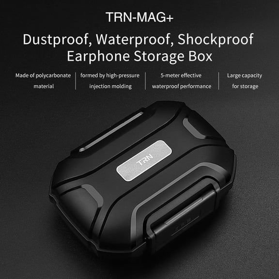 TG4THT-in Ear Monitor Case, Protective Earphones Storage Box Waterproof Small Earbud Hard Carrying Case for KZ ZS10 Pro, KZ ZST, CCZ Melody,Moondrop Chu, Kiwi Ears,SIMGOT IEM, Ear Tips