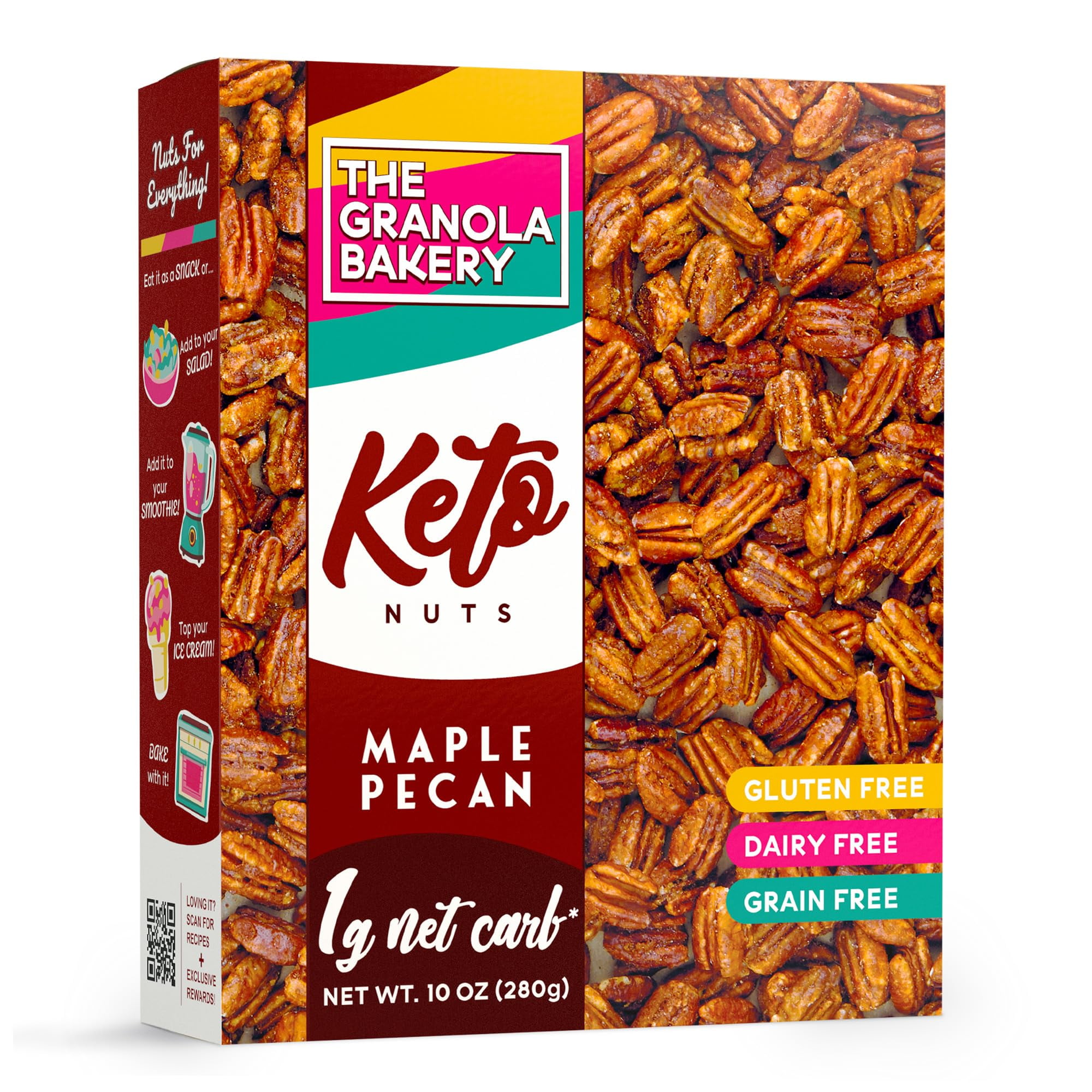 TGB Maple Pecans 1g Net Carb Keto Snack Gluten Free Low Carb Candy