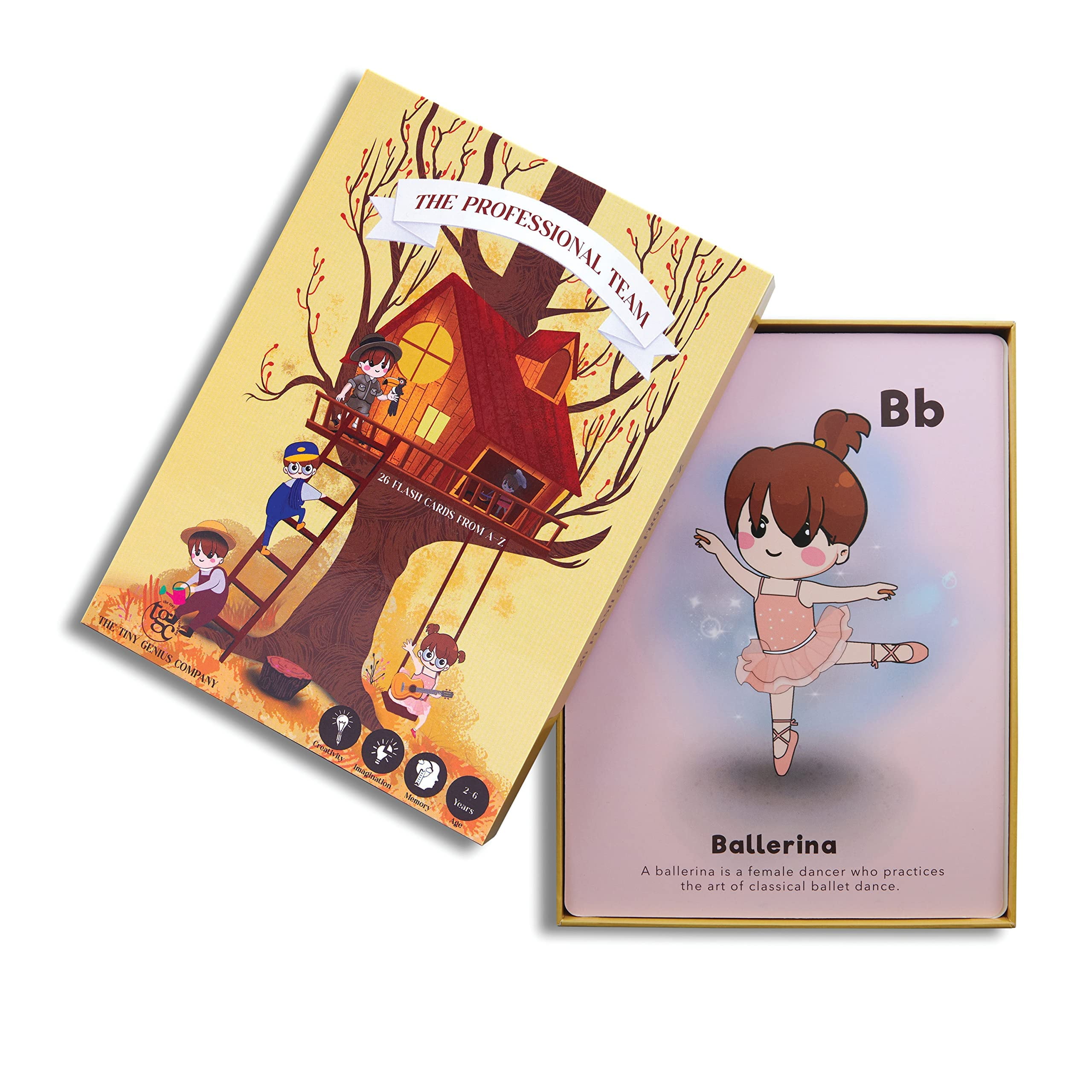 TGC ABC Flashcards for Toddler, Kids, 26 Pc Jumbo Alphabet Jumbo