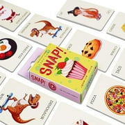 TGC Memory Matching Game Snap Cards 3-in-1 Learning Snap Game Ages 4+, 52 Cards included, for 2-4 Players, Kids Homeschool & Toddlers Fun Concentration Games, Soft Eges Jumbo Cards