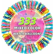 TGCUR Water Balloons, 333Pcs Quick Fill for Summer Party Self Sealing Mix Color