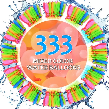 TGCUR Water Balloons, 333Pcs Quick Fill for Summer Party Self Sealing Mix Color