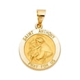 thumbnail image 1 of TGDJ 14k Yellow Gold Religious St. Anthony Pendant, 1 of 9