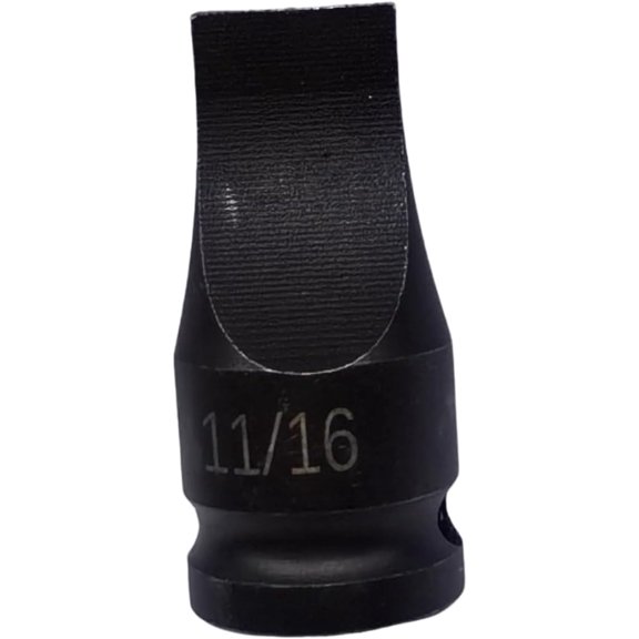 TGHTBA-1/2-inch Drive Slotted Screwdriver Bit Socket/Drag Link Socket, 11/16" Width x 1/8" Thickness Tip, Heat-Treated Cr-Mo Alloy Steel