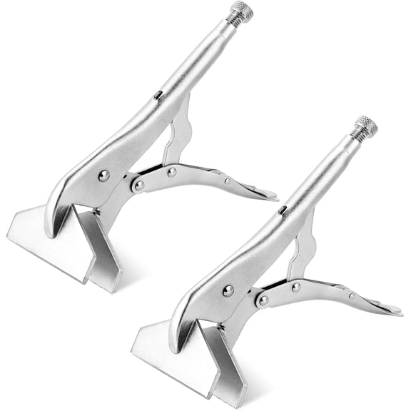 TGHTBA-10 Inch Locking Sheet Metal Clamp, Adjustable Welding Pliers Tool, Heavy Duty Duck Bill Pliers Panel Clamp for Metalworking, Woodworking, Metal Bending, Welding and Clamping (2 Pack)