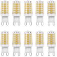 thumbnail image 1 of TGHTBA-10 Pack G9 LED Bulb Warm White 3000K 4W Equivalent 40 Watt, Flicker-Free LED G9 Bulb, 120V Non-dimmable, T4 Halogen Light Lamp Replacement for Chandelier Lighting, 1 of 4