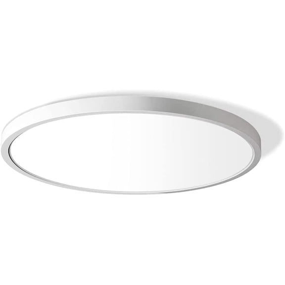 TGHTBA-12 Inch LED Flush Mount Ceiling Light Fixture, 5000K Daylight White, 3200LM, 24W, Flat Modern Round Lighting Fixture, 240W Equivalent White Ceiling Lamp for Kitchens, Stairwells, Bedrooms.etc.