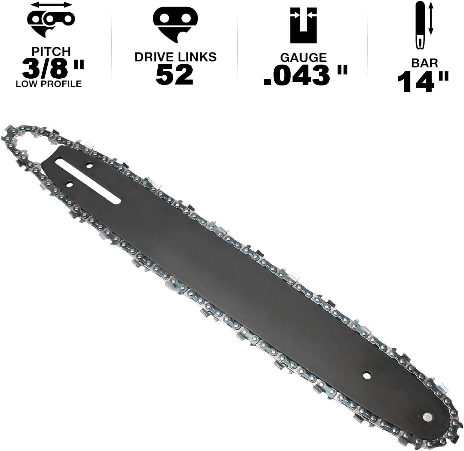 Ryobi 681858001 Catena Per Motosega 14 Pollici - Ricambio Originale Per Modello RY40502 - 2