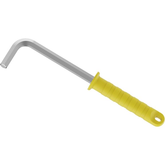 TGHTBA-14mm Hex Key Allen Wrench, Internal Hexagonal Wrench, L Shaped Long Arm CR-V Repairing Tool with Yellow Plastic Handle