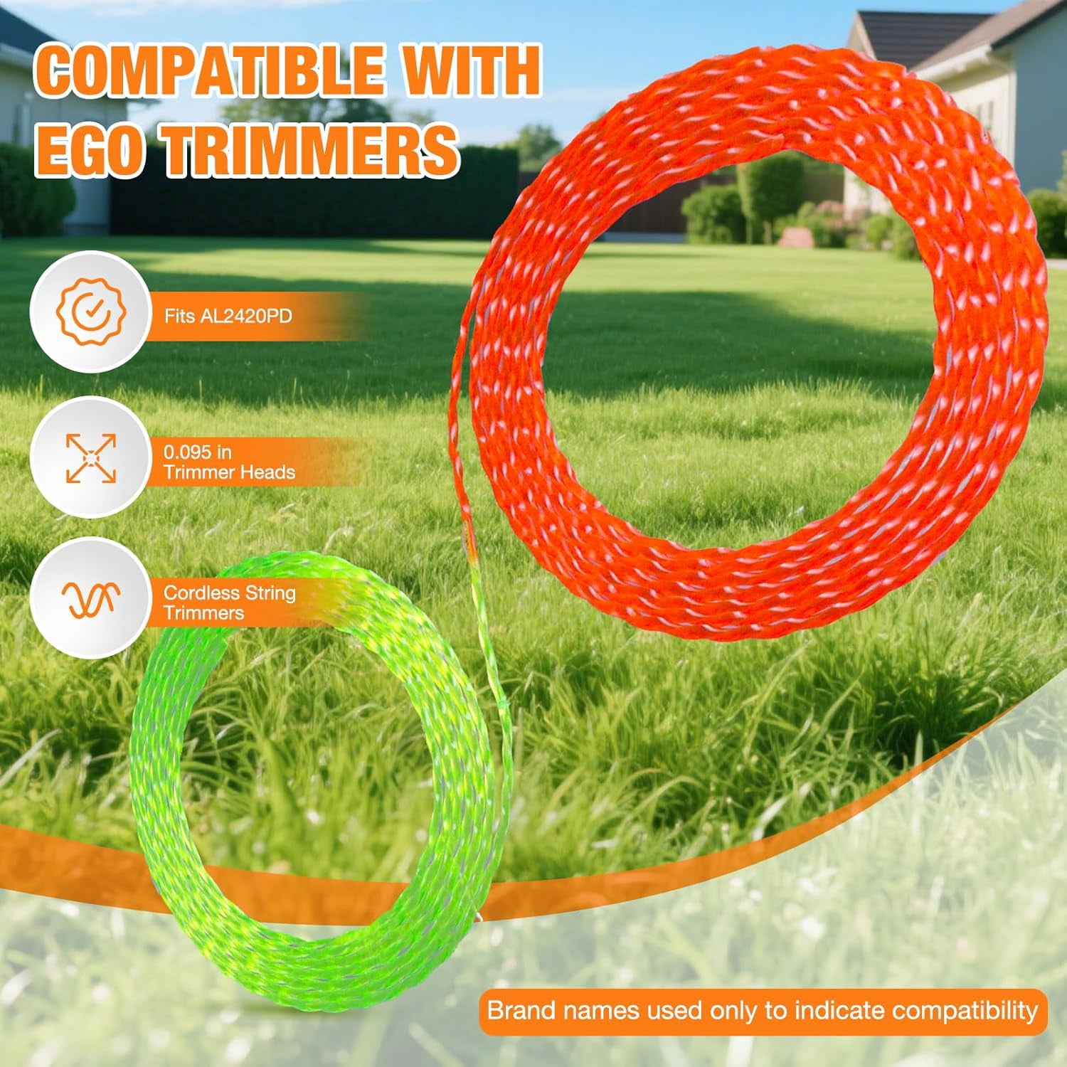 TGHTBA-16Pack 0.095'' 224Ft String Trimmer line, Replacement Twisted ...