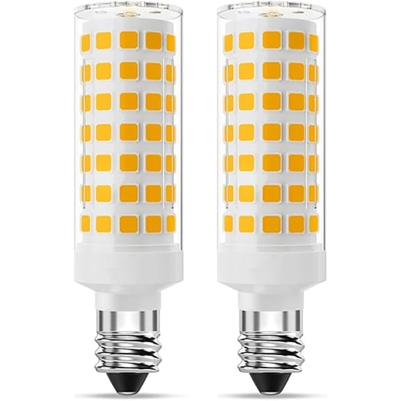 TGHTBA-2-Pack E11 LED Bulb 7W 75W Equivalent Dimmable - 750LM Candle Shape, 110-130V Wide Voltage, E11 Candelabra Base for Chandeliers/Table Lamps/Deco Lighting (Warm White 3000K)