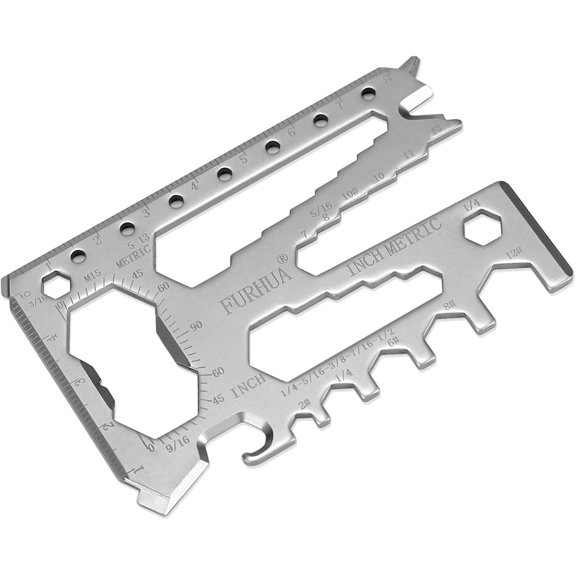 TGHTBA-2 Pack Multitool Credit Card Sized Pocket Tool, 42-in-1 Wallet Multi Tool Card,thicker and harder, Gifts for Dad, Husband, Men - Bottle Opener, Cord Cutter, Screwdriver, Ruler, Scraper etc