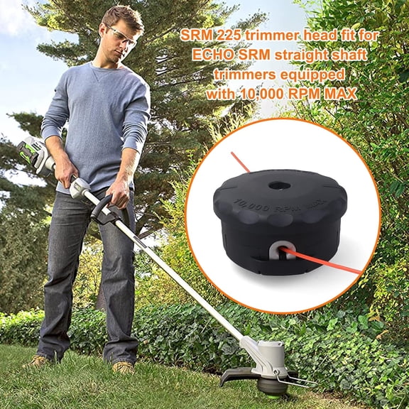 TGHTBA-2 Pack SRM 225 Trimmer Head Speed Feed 400 for Echo Weed Eater Head PAS 225 SRM-225 SRM-210 SRM 230 SRM265 SRM266 GT225 Parts Shindaiwa T242-Easy Line Quick Load Bump Feed Trimmer Head SRM225