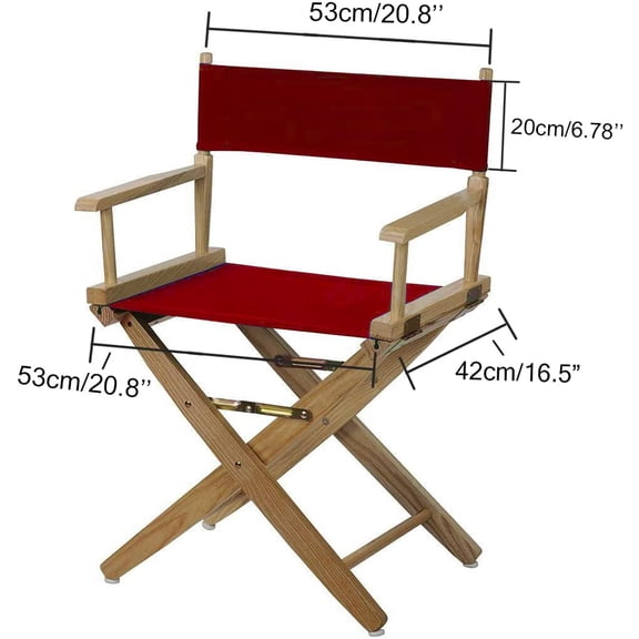 TGHTBA-2 Set Replacement Cover Canvas for Directors Chair, 20cm X 52cm + 52cm X 42cm, Red
