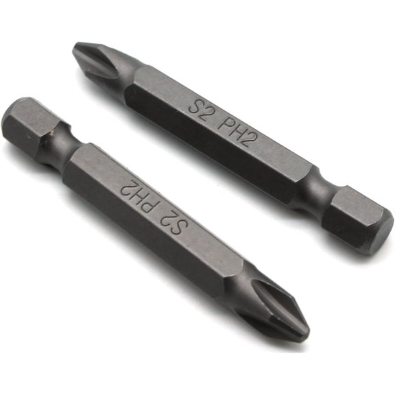 TGHTBA-25 pc PH2 Phillips #2 Screwdriver Impact Ready 2 Inch Length Insert Bits Hex Shank with Quick Release Slot