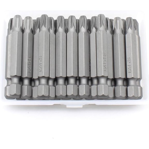 TGHTBA-25 pc Pozi PZ3 Impact Ready 2 Inch Length Screwdriver Insert Bit Hex Shank with Quick Release Slot