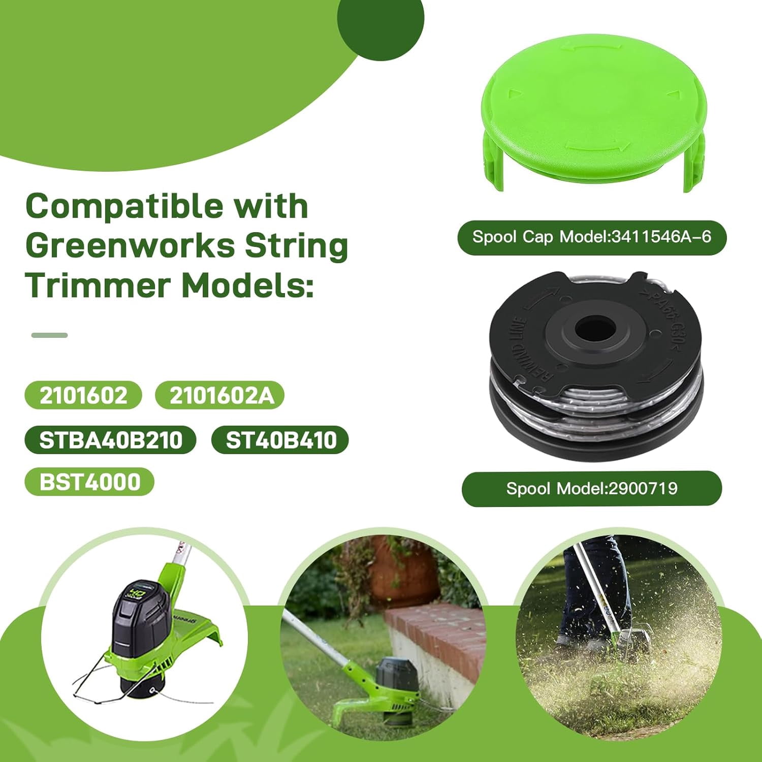 TGHTBA-2900719 Replacement String Spool for Greenworks 0.065