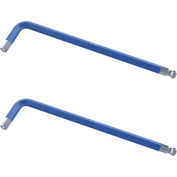 TGHTBA-2PCS 3/8" Ball End Hex Key Allen Wrench, SAE Internal Hexagonal Wrench, L Shaped Long Arm S2 Steel Repairing ToolDeep Blue