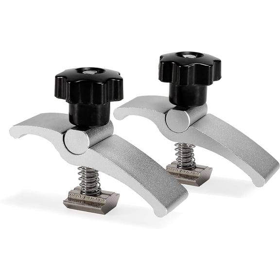 TGHTBA-2PCS T-Track Mini Hold Down Clamp Kit, CNC Router Clamp for Woodworking and Metalworking, Compatible with 3018 CNC Router Machines, 3018-PRO/ 3018-PROVer/ MX3, 2.57Lx 0.79Wx 1.97H