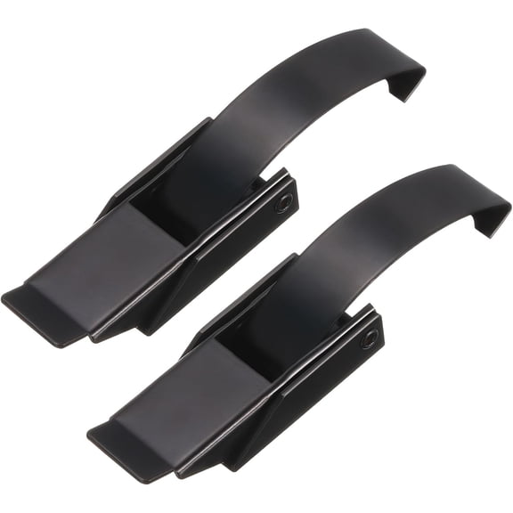 TGHTBA-2Pcs Draw Toggle Latch 4.84-inch SUS304 Stainless Steel Spring Loaded Toggle Catch Hasp Clamp Clip with Spring-Steel Hook - Black