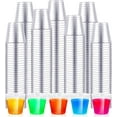 thumbnail image 1 of TGHTBA-500 Pack 1oz Plastic Shot Glasses,Mini Disposable Cups,Clear Plastic Shot Cups,Small Party Cups Tasting Cups for Whiskey,Wine Tasting,Food Samples Cups For Party and Gathering, 1 of 3