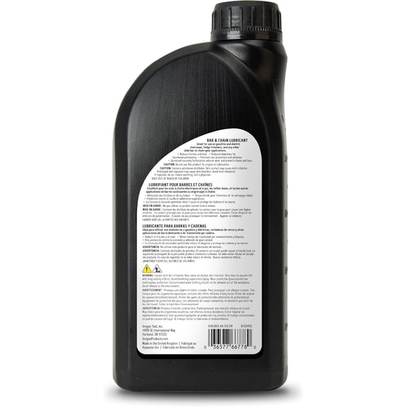 TGHTBA-54-026C Premium Bar and Chain Oil and Lubricant for Chainsaws, 1 Quart Bottle (32 fl.oz / 946 ml)