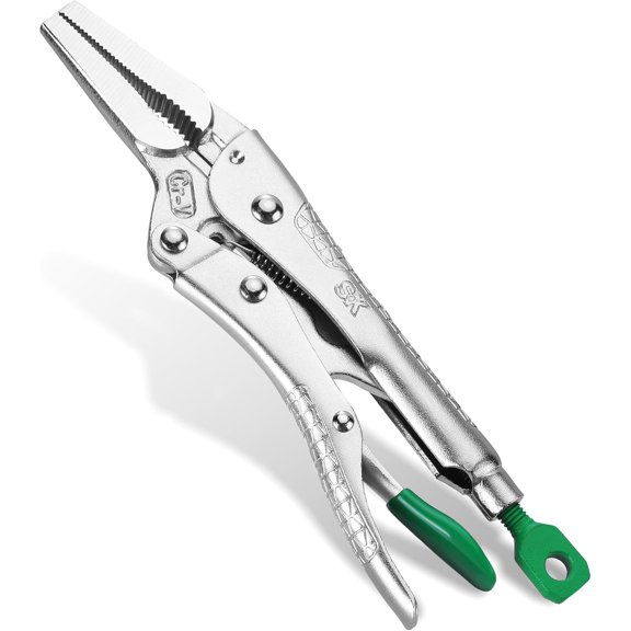 TGHTBA-6.5" Long Nose Locking Pliers, Premium CR-V Construction, Ergonomic Anti-slip Handle, Ideal for Welding or Assembly