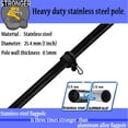 thumbnail image 1 of TGHTBA-6FT Flag Pole Kit,Stainless Steel Heavy Duty Black American US Flagpole, Rustproof for Outdoor Garden Roof Walls Yard (Without Bracket), 1 of 3