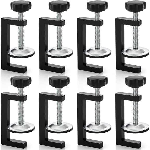 TGHTBA-8 Piece Metal C Clamps, 2 Inch Heavy Duty G Clamp for Woodworking, Small Adjustable Metal Desk Fence Cabinet Clip for Assembly, Gluing, Welding, Metalworking, Mounting