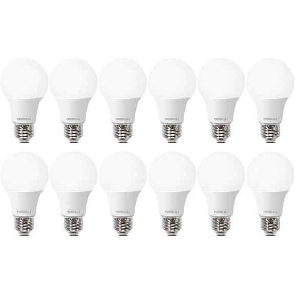 TGHTBA-A19 Light Bulbs, 60 Watt Equivalent LED Bulb, 2700K Soft White, Non-Dimmable, E26 Base, CRI 80+, 15000 Hours, 800Lumen Light Bulb for Bedroom Living Room, 12 Pack