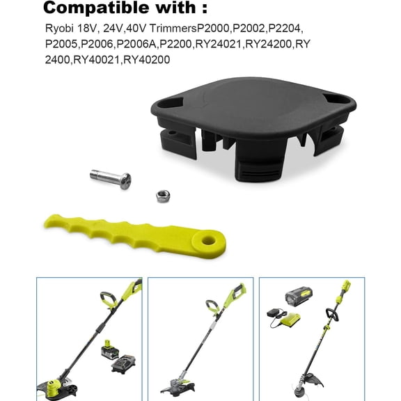 TGHTBA-ACFHRL2 Weed Eater Bladed Head, Trimmer Head Kit with 12 Quick Load Blades, Compatible with Ryobi 18V 24V 40V RY40210 RY40210A String Trimmers