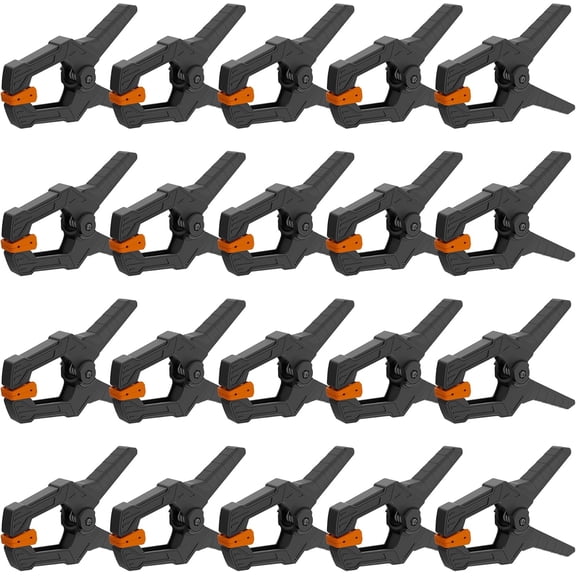 TGHTBA-AMARTISAN 20-Pack Spring Clamps 3-inch, Small Heavy Duty Clips for Crafts, Backdrop Stand, Woodworking, Photography Studios, 1.77 Inch Mouth Opening